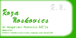 roza moskovics business card